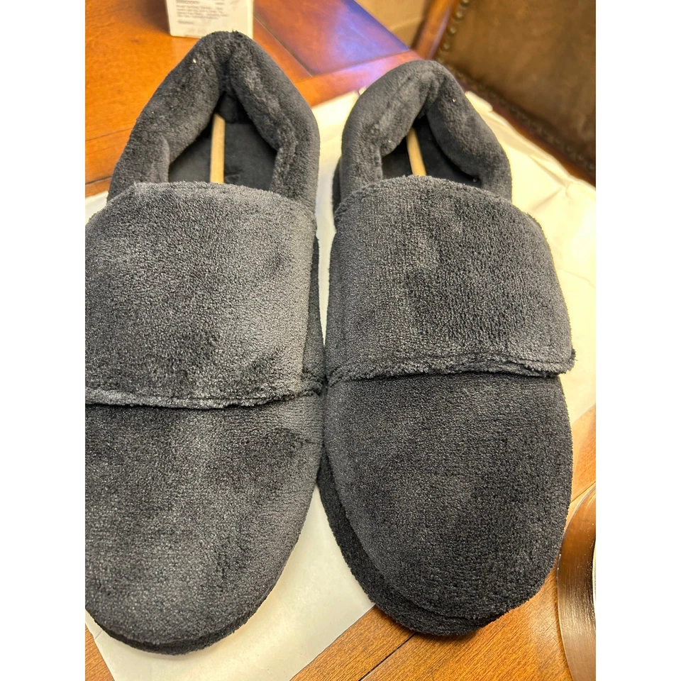 Zapatillas envolventes ajustables Acorn para hombre | Forradas de piel sintética negras | Talla 9/10  Foto 4 de 4