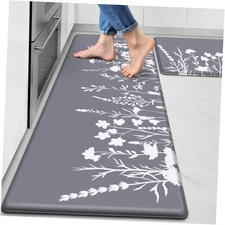 Kitchen Mats for Floor, Kitchen Rugs Sets of 2, Cushioned Anti Fatigue Mats 