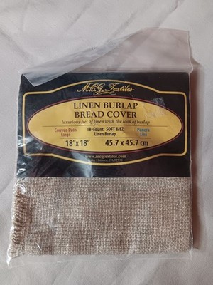 New MCG Textiles Bread Cover 18 Count Soft & EZ Fabric 18''x18'' Starlite Gold