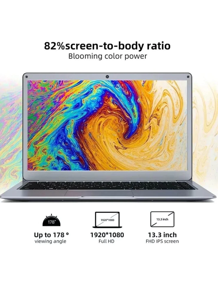 Jumper Laptop 13.3 Inch FHD IPS Display Computer 6GB RAM 64GB eMMC Intel Celeron - Image 2 of 4