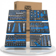 Werkstattwagen Einlagen Blau Werkzeugeinlagen 520x400mm bestückt 6 Stück