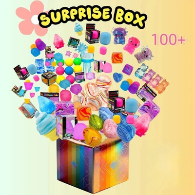 100+ Pcs Mystery Squishy Blind Box Malt Sugar Stress Relief Fidget Toys