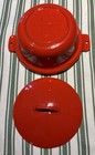 Griswold Red & Cream Enameled Cast Iron Covered Mini Dutch Oven Casserole Dish — photo 2