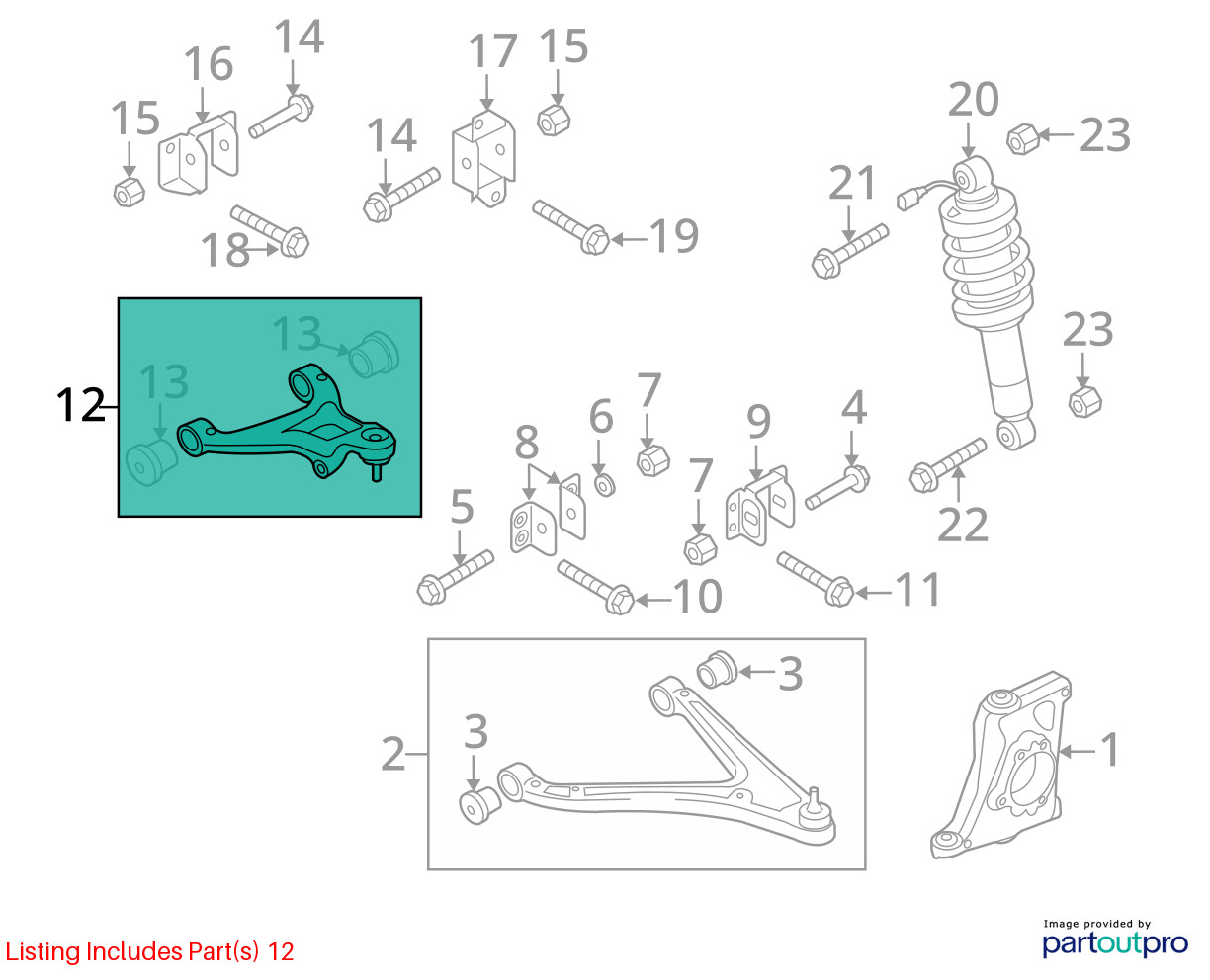 2008-2015 Audi R8 42 Front Left Upper Control Arm Joint 70k Miles 420407505E OEM