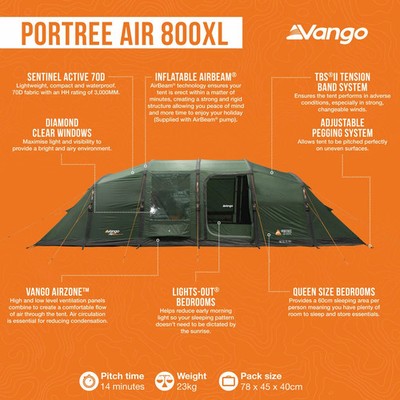 Tente Gonflable 6 personnes 600SC Vango - La Tente Gonflable