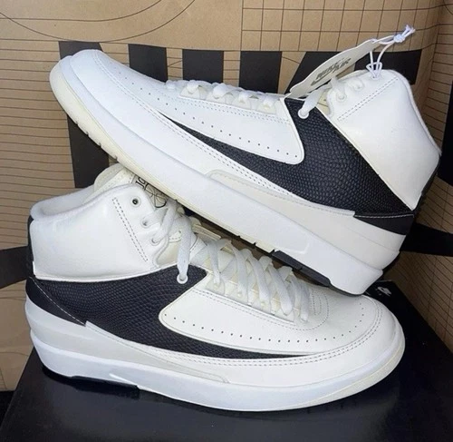 NEW Nike Air Jordan 2 Retro Sail Black NBY DX4400-100 Men Sz 9, Womens 10.5