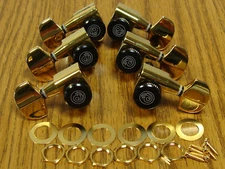 NEW Planet Waves Auto Trim Locking GOLD TUNERS 3x3 18:1 Guitar Tuning Pegs