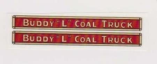 BUDDY-L  COAL DELIVERY TRUCK DECAL SET