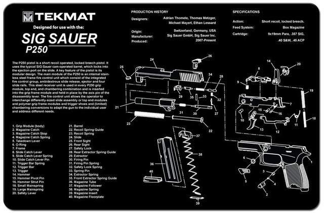 Armourer S Gun Cleaning Gunsmith Bench Mat Tekmat For Sig Sauer