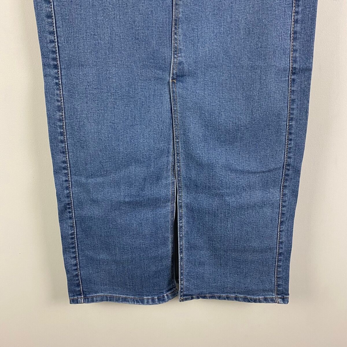 OAT New York Denim Maxi Skirt Size 27 Slit Front Pockets OAT New York Denim Maxi Skirt Size 27 Slit Front Pockets
