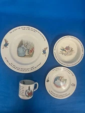 Vintage Wedgwood China Peter Rabbit Breakfast Set