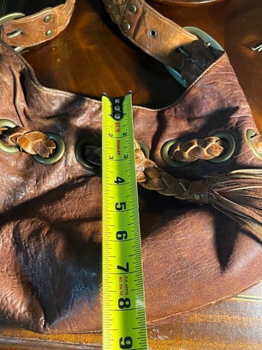 KOOBA brown leather handbag shoulder bag purse luxury southwest cowgirl rodeo - Picture 22 of 24