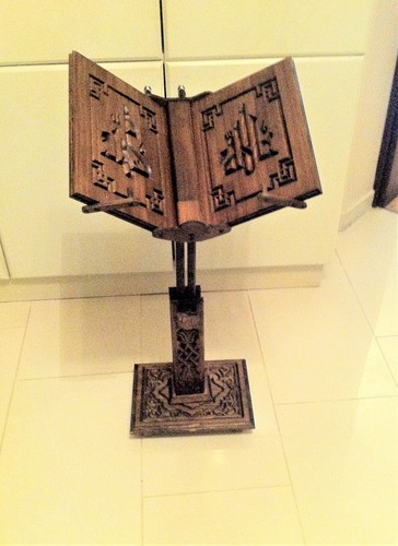 H=29.5'' Height Adjustable Wooden Floor Stand,Quran-Bible-Torah Portable Reading - Picture 2 of 11