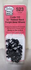 Kadee 523 Code 110 (.110") 33" Ribbed- Back RP-25 Wheel Sets pack of 12 Model RR