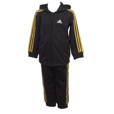 black and gold adidas tracksuit infant