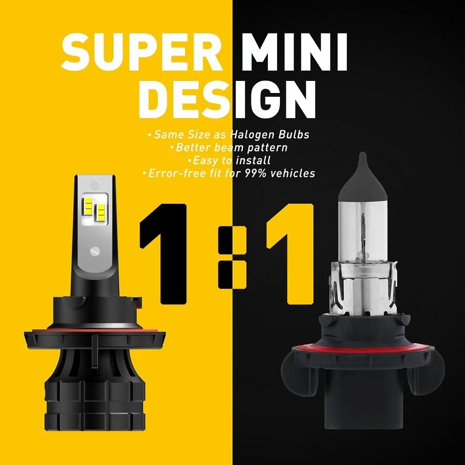 H13 9008 Bombillas LED para ATV Polaris Ranger 570 800 900 RZR 570 800 900 Foto 4 de 4