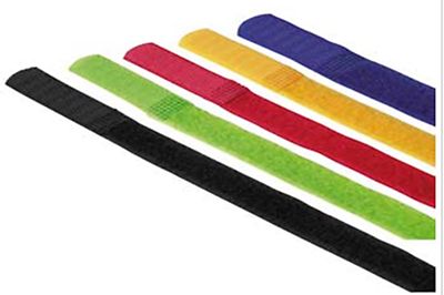 MediaRange Kabel binder Klettbinder Streifen 16 x 215mm 5 Farben Pack Nylon