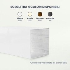 Tubo Quadrato Quadro Alluminio Verniciato 100x100mm - diverse lunghezze e colori