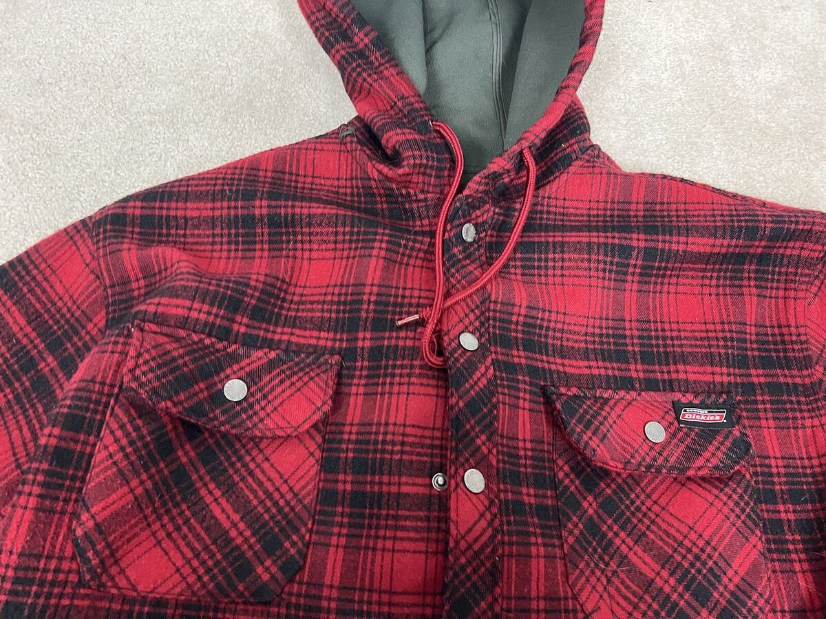 Dickies Jacket Mens Extra Large Red Black Lumberjack Plaid Dickies Jacket Mens Extra Large Red Black Lumberjack Plaid