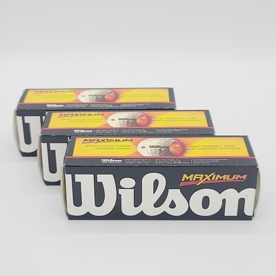 Lot 3 Packs Wilson Maximum Golf Balls (3 Balls Per Pack) Cutproof Ionomer Cover