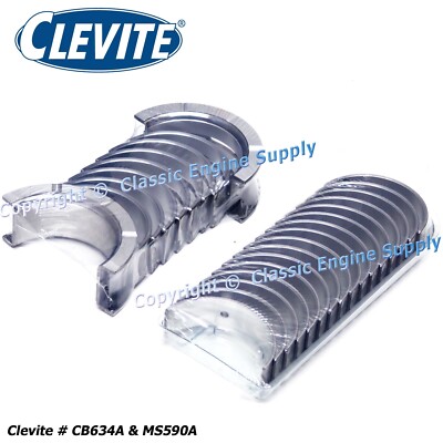 Clevite A Series Standard Size Rod & Main Bearings Fits Ford 302 289 260 255 221