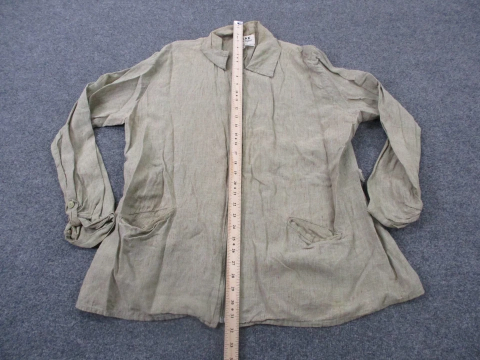 Flax Jacket Adult L Beige Lightweight Jeanne Engelhart Linen Outdoors Womens - Image 3 of 4