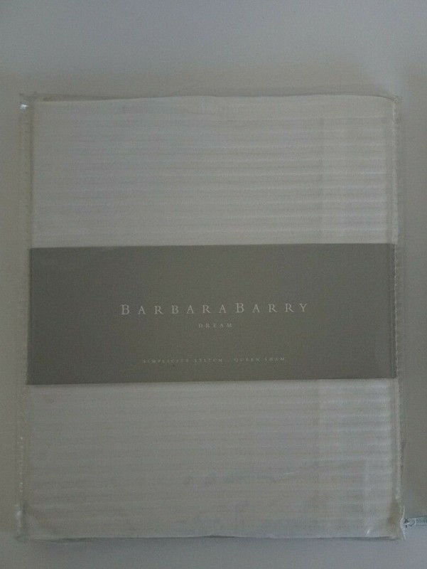 BARBARA BARRY Dream - Simplicity Stitch Queen Sham - Crisp White, New, Sealed