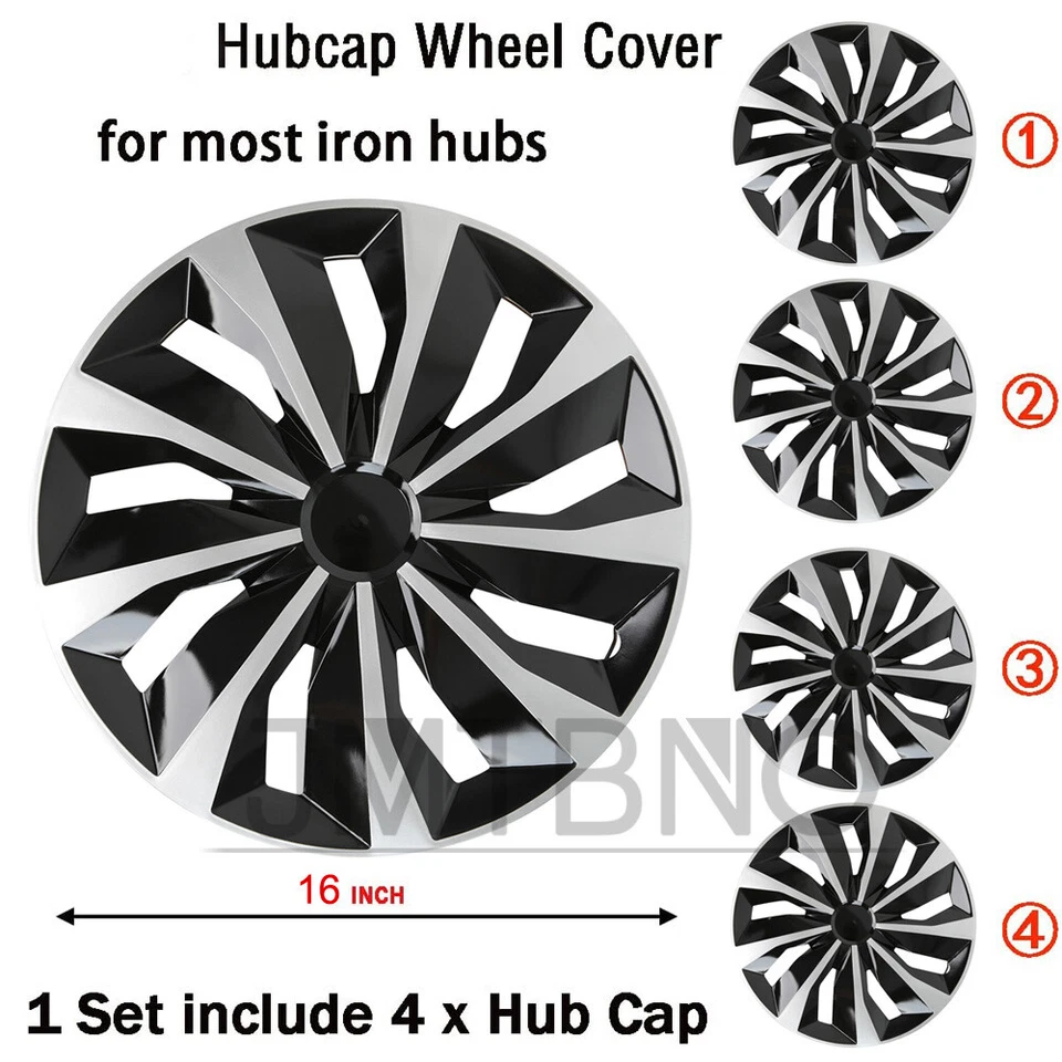 4x Cubiertas de rueda Tapacubos para Hyundai Elantra GT GLS 16" se adaptan a neumáticos R16 y llantas de acero Foto 3 de 4