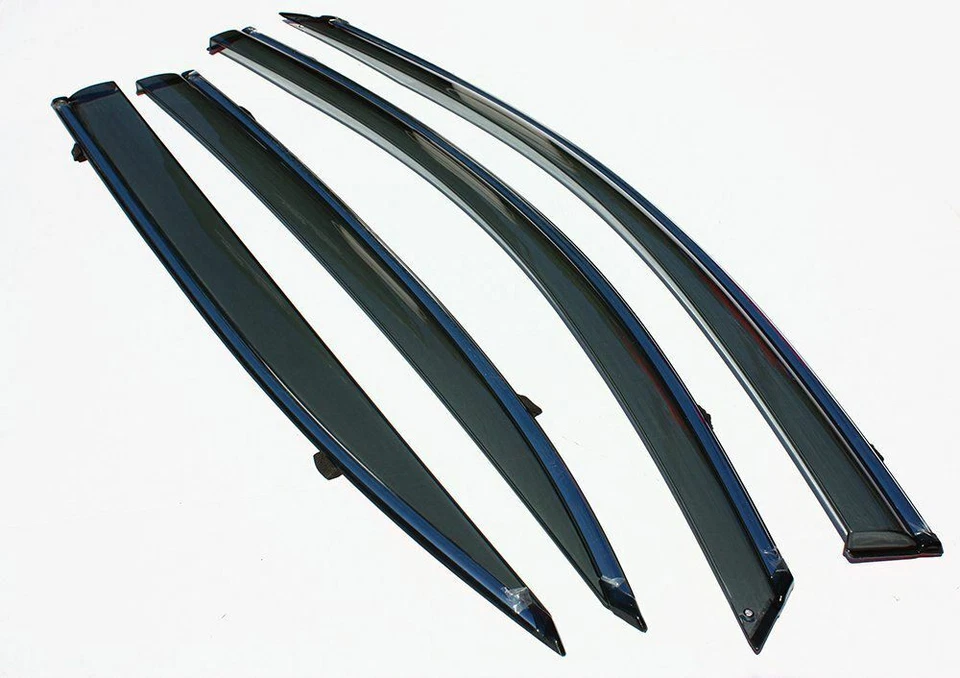 Viseras de ventilación de ventana cromadas con clip deflector de lluvia para Honda Accord 2008-2012 Foto 2 de 4