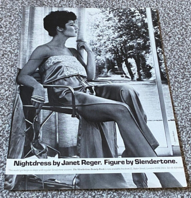 Rare Vintage 1981 Vogue Magazine Advert Art Picture Slendertone Janet Reger Ad
