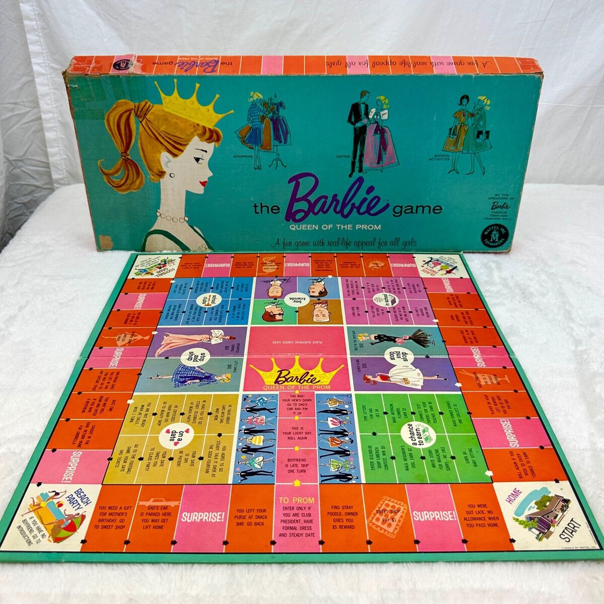 Board Game Replacement Pieces: The Barbie Game Queen of the Prom 1960  Mattel