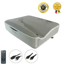 Ultra Short Throw DLP Projector 3D for Powerpoint Video Presentation w/Remote
