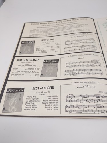 Best Of Bach Book John W Schaum Piano Solo Copyright 1963 Biographical Vintage - Picture 9 of 10