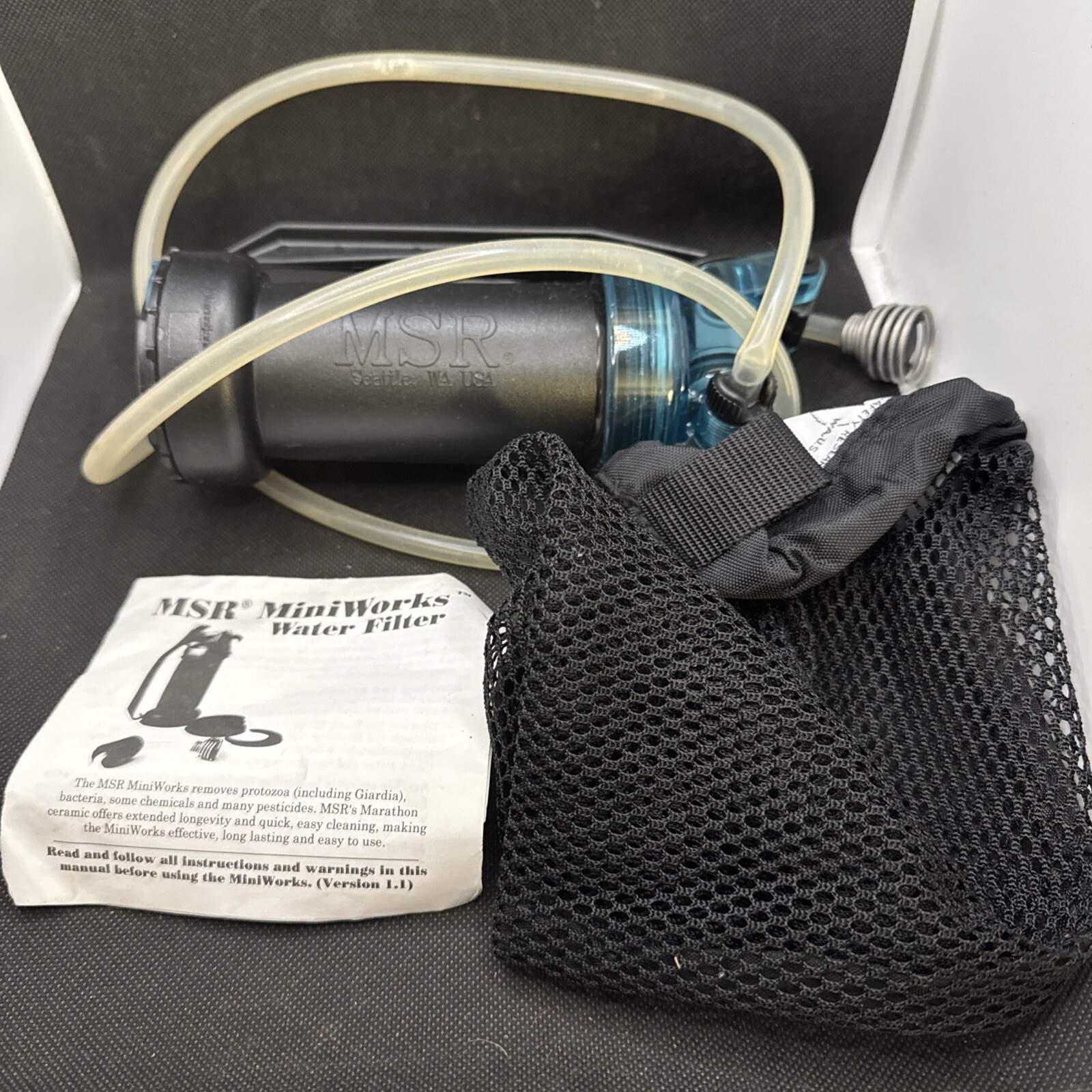 MSR Mountain Safety Research Mini Works portable pump action water filter