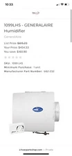 Furnace mounted  1099LHS - GENERALAIRE HUMIDIFIER GeneralAire