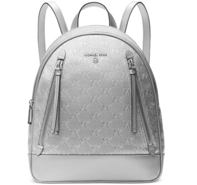 MICHAEL KORS Brooklyn faux-leather metallic women's small