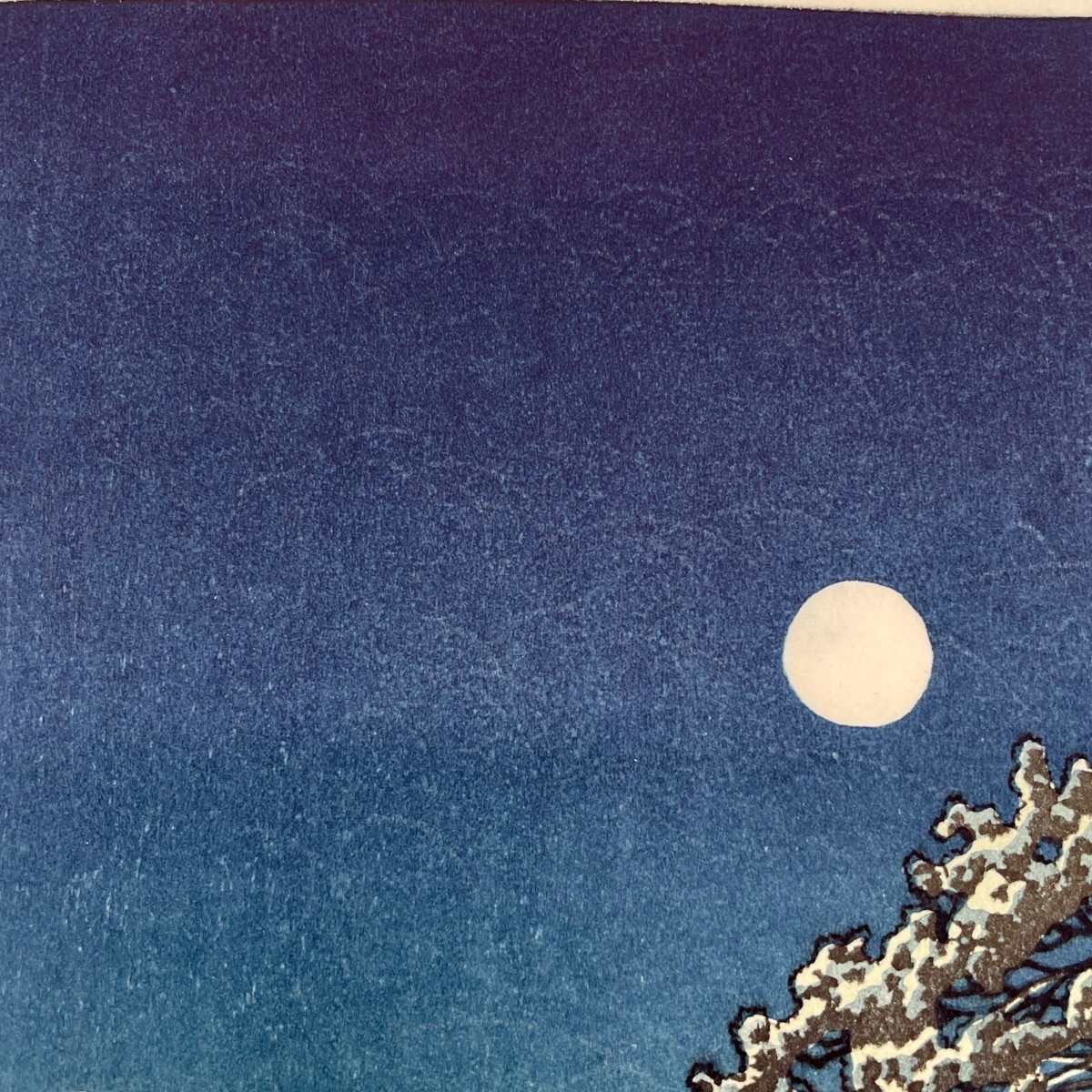 Kawase Hasui Woodblock Print: Spring Moon Ninomiya Beach Ukiyo-e