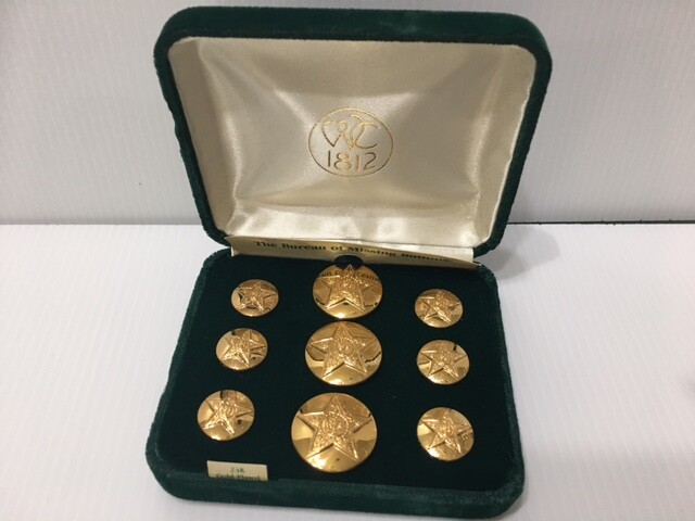 Vintage WC 1812 Set of 9 pcs of 24k Gold Plated Shank