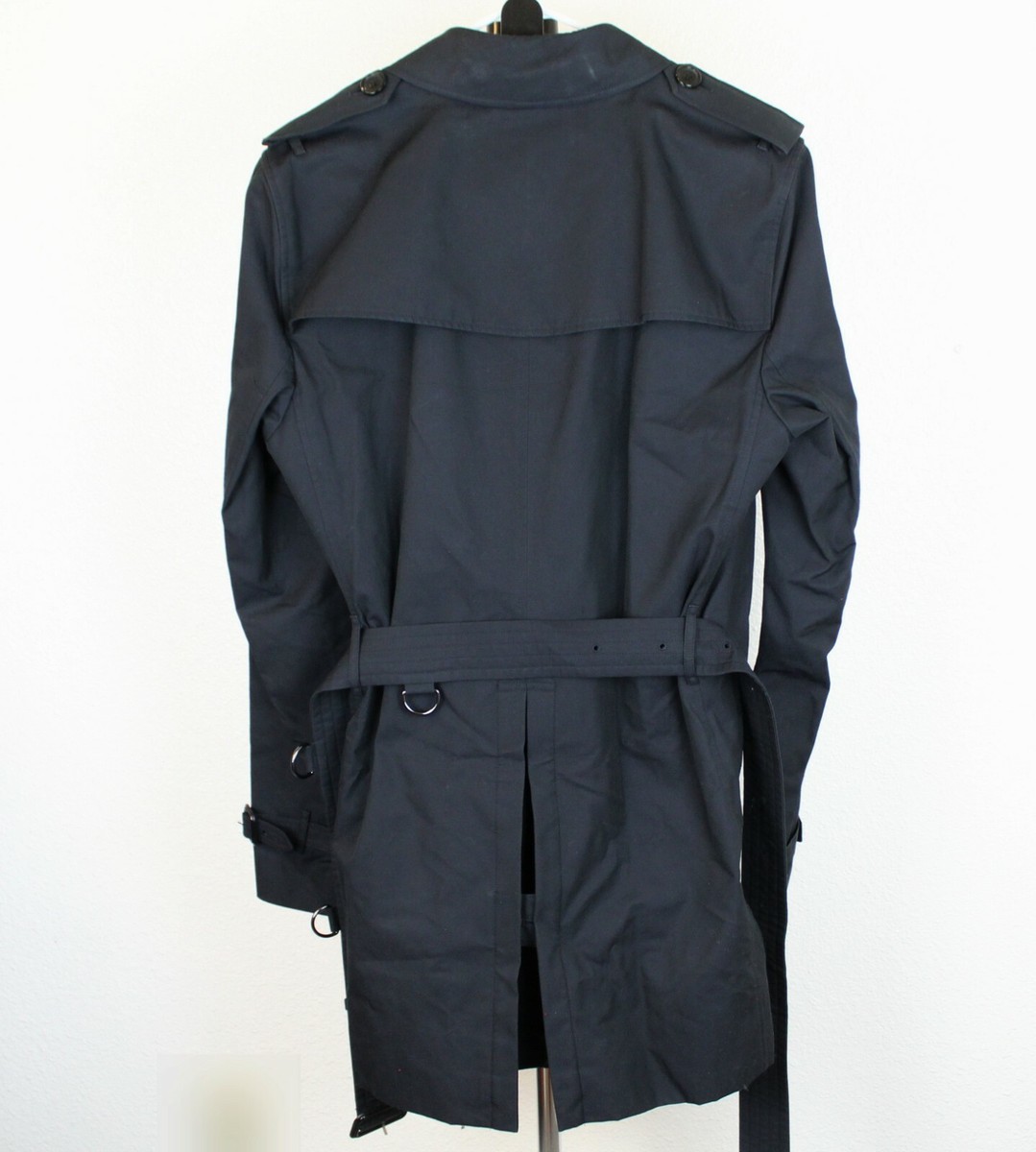 NWT Burberry Men's Roeford Trench Coat, Navy, UK 50, MSRP $1795 | eBay