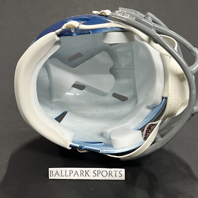 Riddell Mississippi Rebels Speed Mini Replica Football Helmet – Powder Blue, Half-Scale, Officially Licensed Collectors Helmet