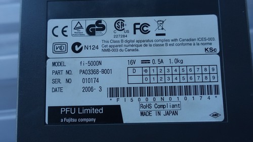 Fujitsu fi-5000N adattatore di rete scanner di rete PA03368-B001  - Foto 1 di 2
