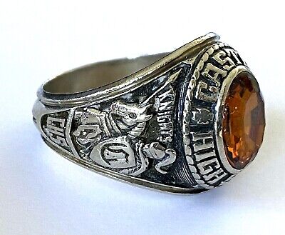 Jostens 10K White Gold 1985 Castle Knights CHS Men's Class Jostens 10K White Gold 1985 Castle Knights CHS Men's Class