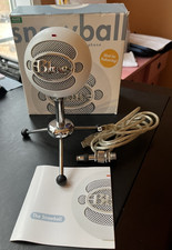 USED Logitech Blue Snowball iCE USB Microphone for PC, Mac - White