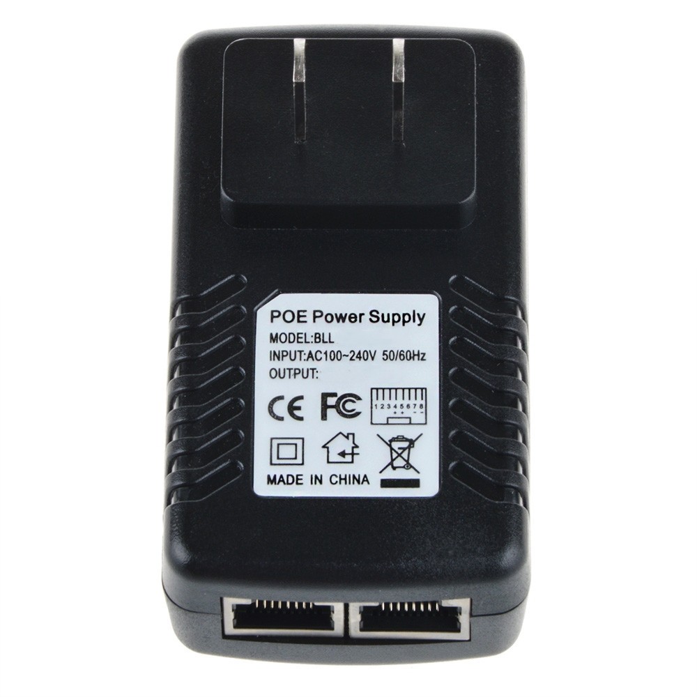 48V 0.5A Passive Power Over Ethernet Power Supply PoE Injector Ethernet Adapter