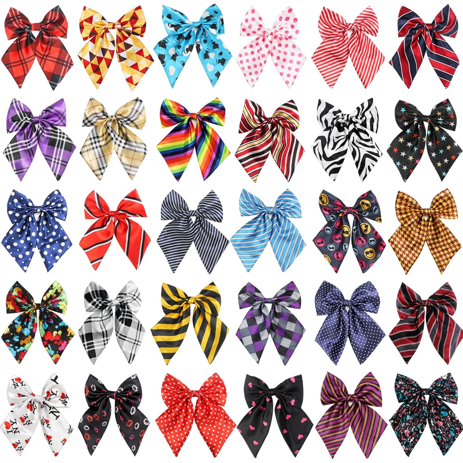 Dog Neck Bows, 30PCS Adjustable Pet Bowties Collar for Medium Large Dogs, Pet...