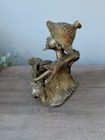 Vintage Bronze Figurine Statue, African Villiage MusicianPlaying Drum Brass — photo 3