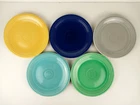 Vintage Genuine Fiesta HLC USA 7-1/4" Salad Plate Set Printed Backstamp Lot of 5