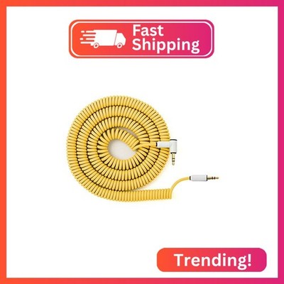 MyVolts Candycord Audio Cable, Straight mini Jack to Angled mini Jack, Curly 100