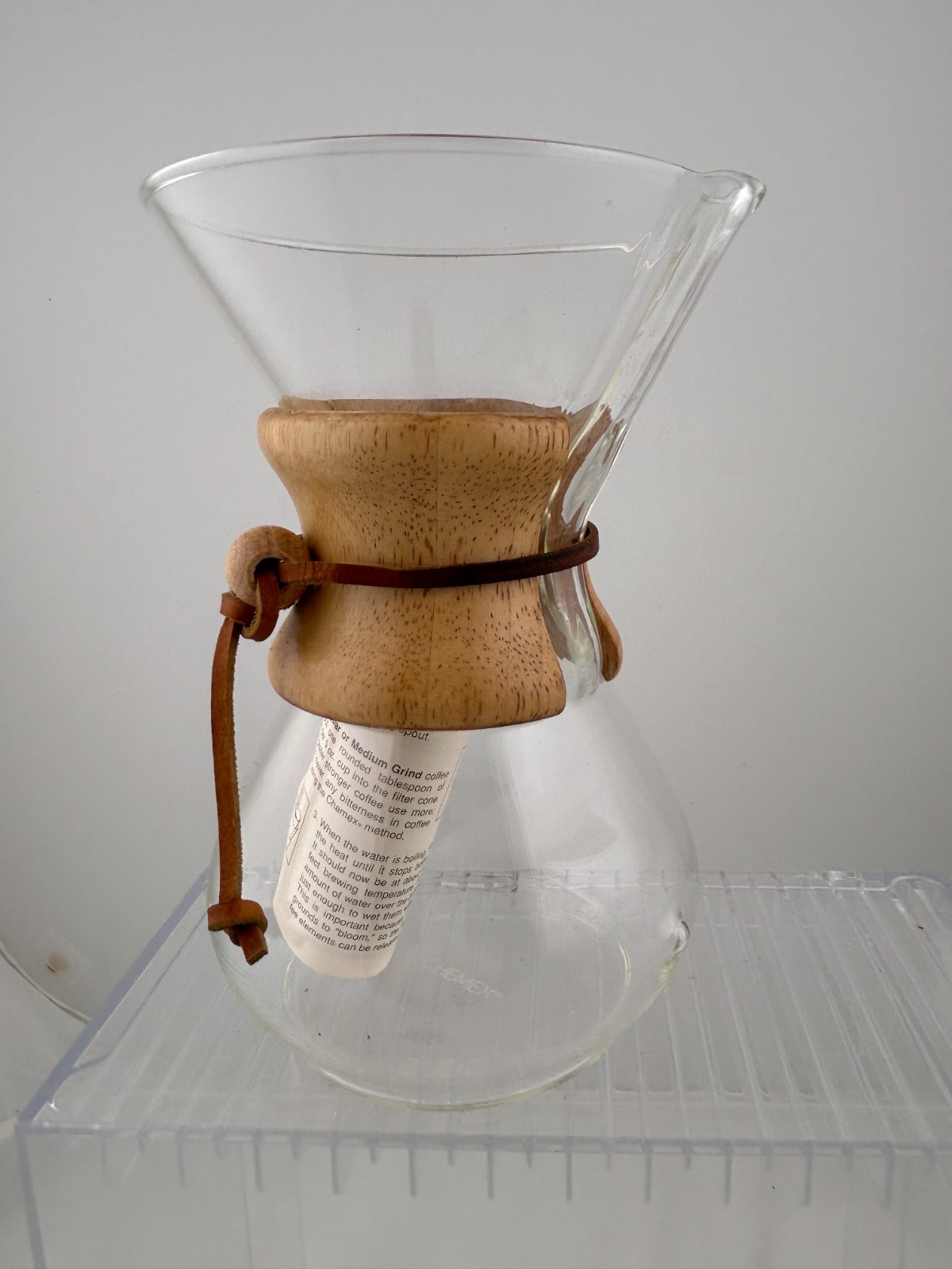6 Cup Wood Collar Glass Classic Design