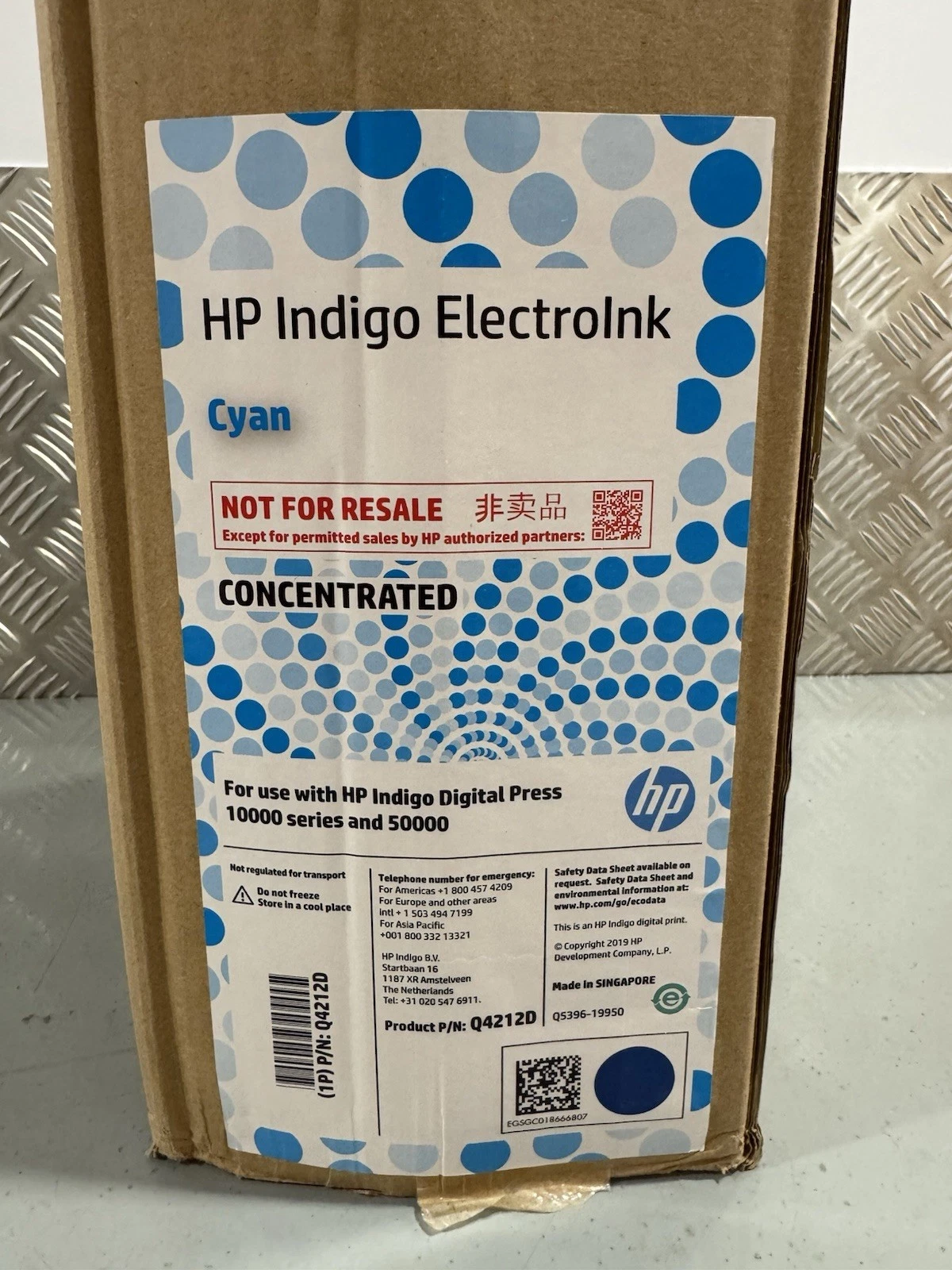 2x Genuine HP Indigo Electroink Inks 10000 50000 Q4212D Brand New 2